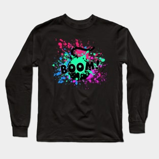 Green Paint Explosion Long Sleeve T-Shirt